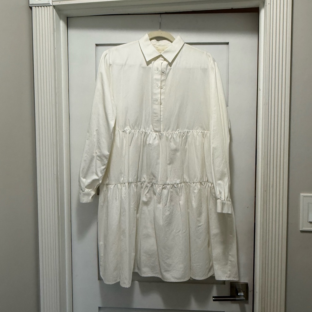 MELLODAY White Button-Front dress